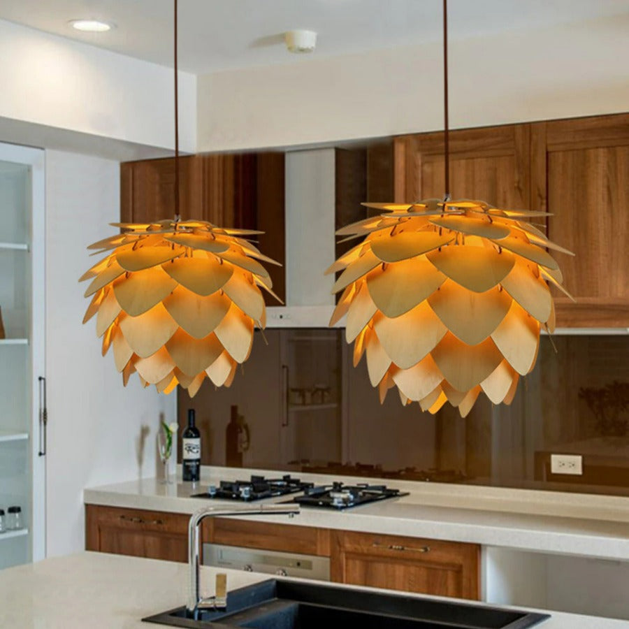 Skanto | Handmade Pinecone Wood Pendant Lamp