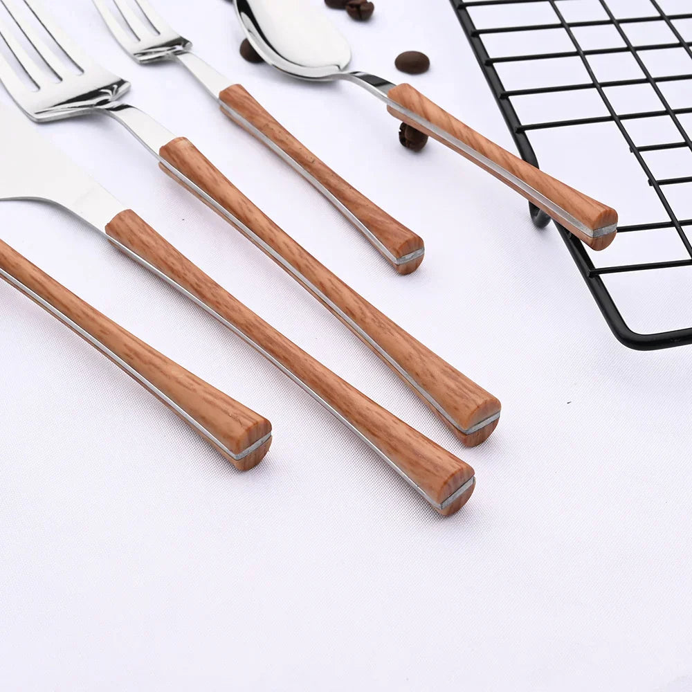 Skanto | RusticDining | Stainless Steel Cutlery with Wood Handle