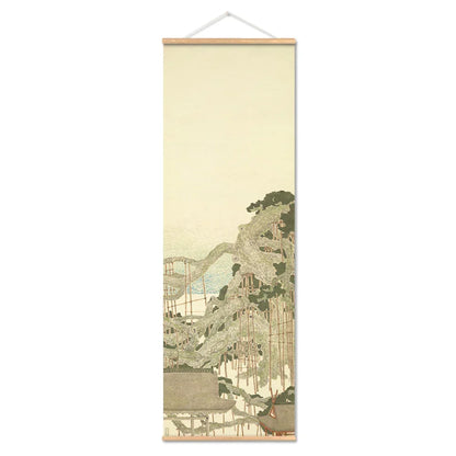Skanto | Japanese Ou-Mi Ukiyoe Scroll Poster Landscape Wall Art Pictures Living Room Vintage Painting Country House Decor