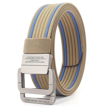 Kalsten | Unisex Canvas Belt – Double Metal Ring Buckle, Adjustable