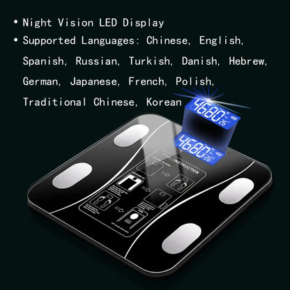 Skanto | Smart Bluetooth Body Composition Scale: Wireless Digital Bathroom Scale Analyzer with Smartphone App
