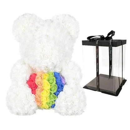 BowLift | Rose Teddy Bear with Handmade Foam Roses – 40cm
