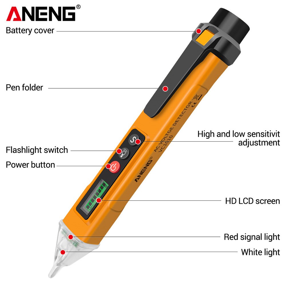 Digital AC DC Voltage Detectors Tester Pen