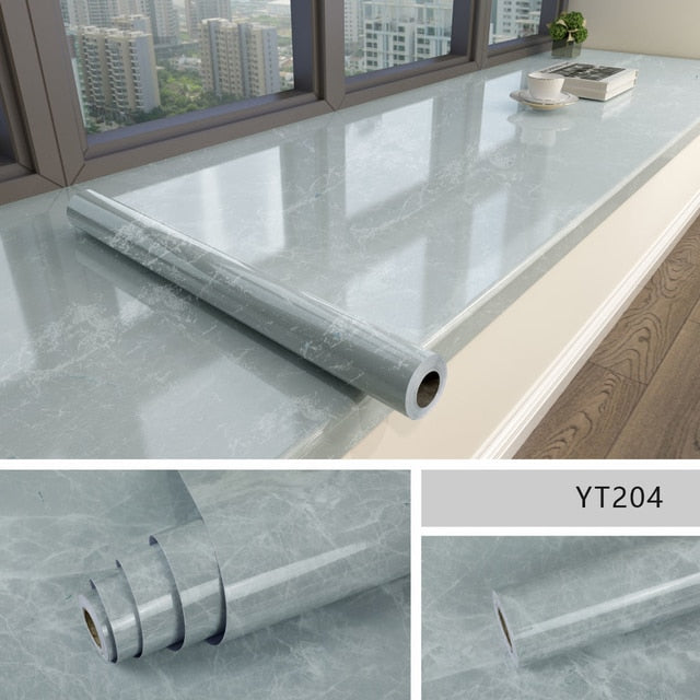 Marble Effect Self-Adhesive Waterproof Wallpaper | Skanto