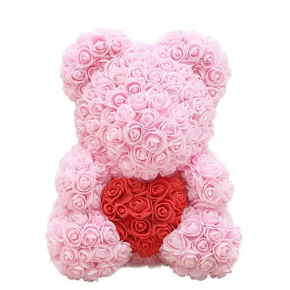 BowLift | Rose Teddy Bear with Handmade Foam Roses – 40cm