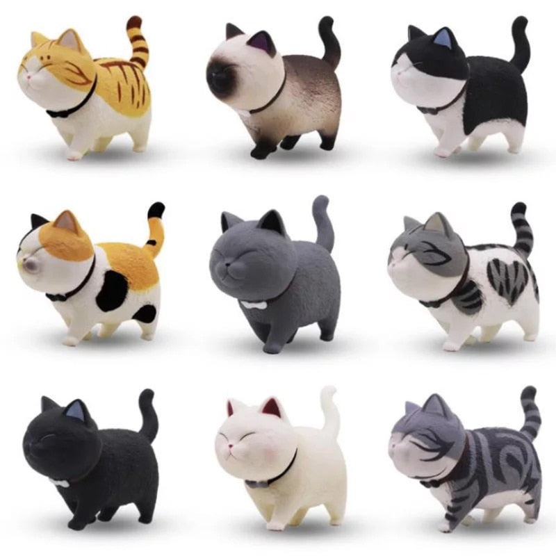 BowLift | 9Pcs Cute Kitty Rotating Head Car Decor