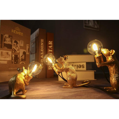 Table lamp with mouse motif