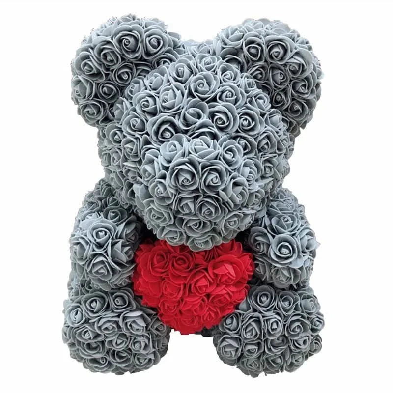 BowLift | Rose Teddy Bear with Handmade Foam Roses – 40cm