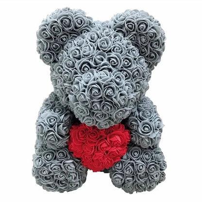 BowLift | Rose Teddy Bear with Handmade Foam Roses – 40cm
