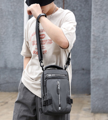 Skanto | Waterproof Oxford Crossbody Bag, Anti-theft Sling Bag, USB Charging & Multi-Pocket Design