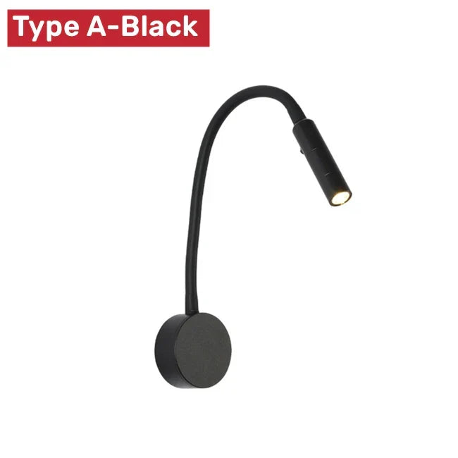 Skanto | Modern Flexible LED Reading Lamp with Switch for Bedroom and Study - 1W/3W