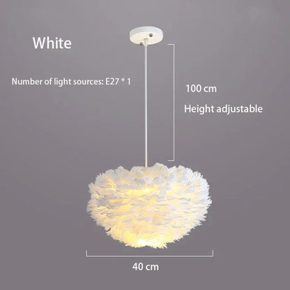 Cloud Like Realistic Feather Chandelier | Karnz