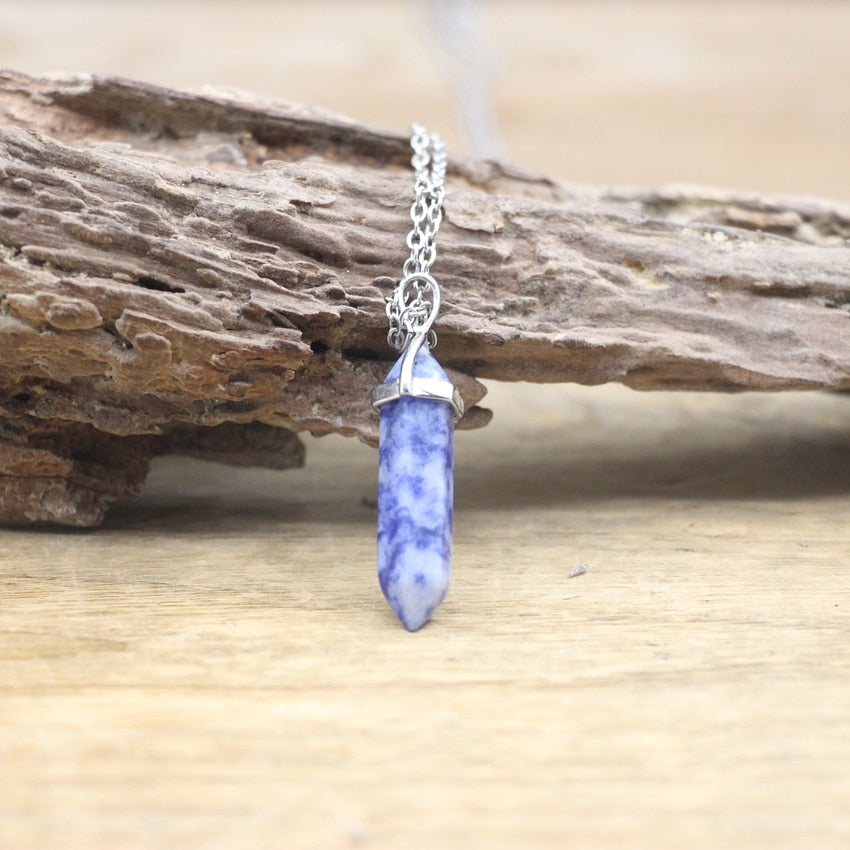 Skanto | Hexagon Natural Stone Chakra Necklace