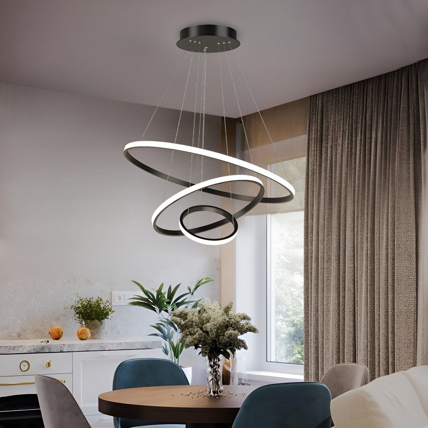 LED pendant light with ball design – Modern and Elegant | Ideal for living room or dining room | Bowlift