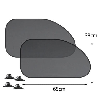 BowLift | AutoShade UltraMesh Set | UV protection & heat blocker | For front & rear windscreen | Universally suitable