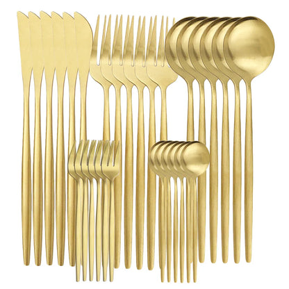Skanto | High-Quality Stainless Steel Cutlery Set for 6 People - Elegant Cutlery Collection