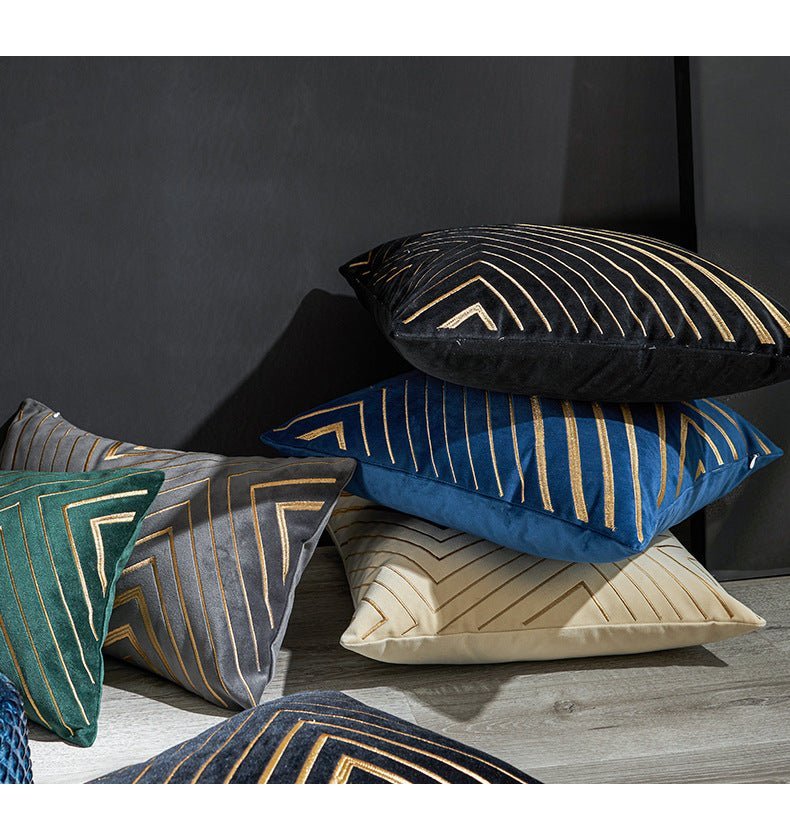Skanto | Luxurious Geometric Pillow Covers - Elegance for Living Room and Bedroom