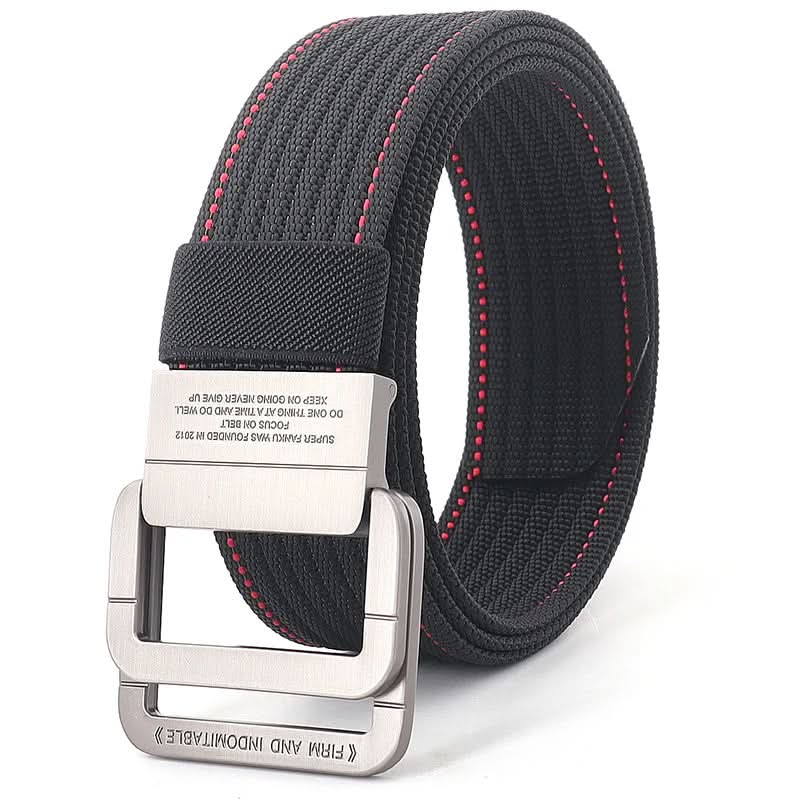 Kalsten | Unisex Canvas Belt – Double Metal Ring Buckle, Adjustable