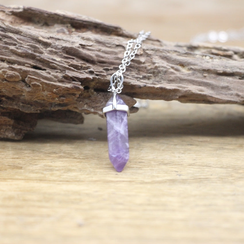 Skanto | Hexagon Natural Stone Chakra Necklace