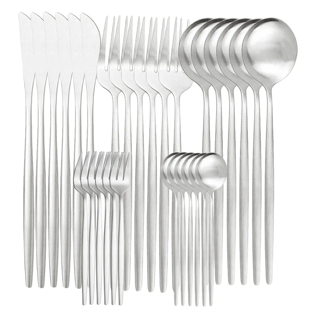 Skanto | High-Quality Stainless Steel Cutlery Set for 6 People - Elegant Cutlery Collection