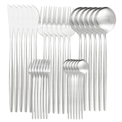 Skanto | High-Quality Stainless Steel Cutlery Set for 6 People - Elegant Cutlery Collection
