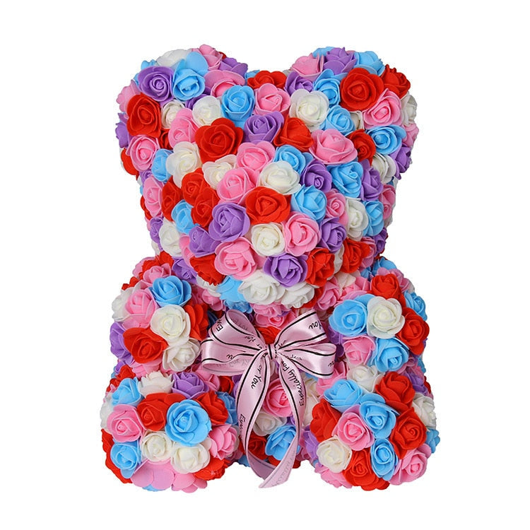 BowLift | Artificial Rose Flowers Teddy Bear