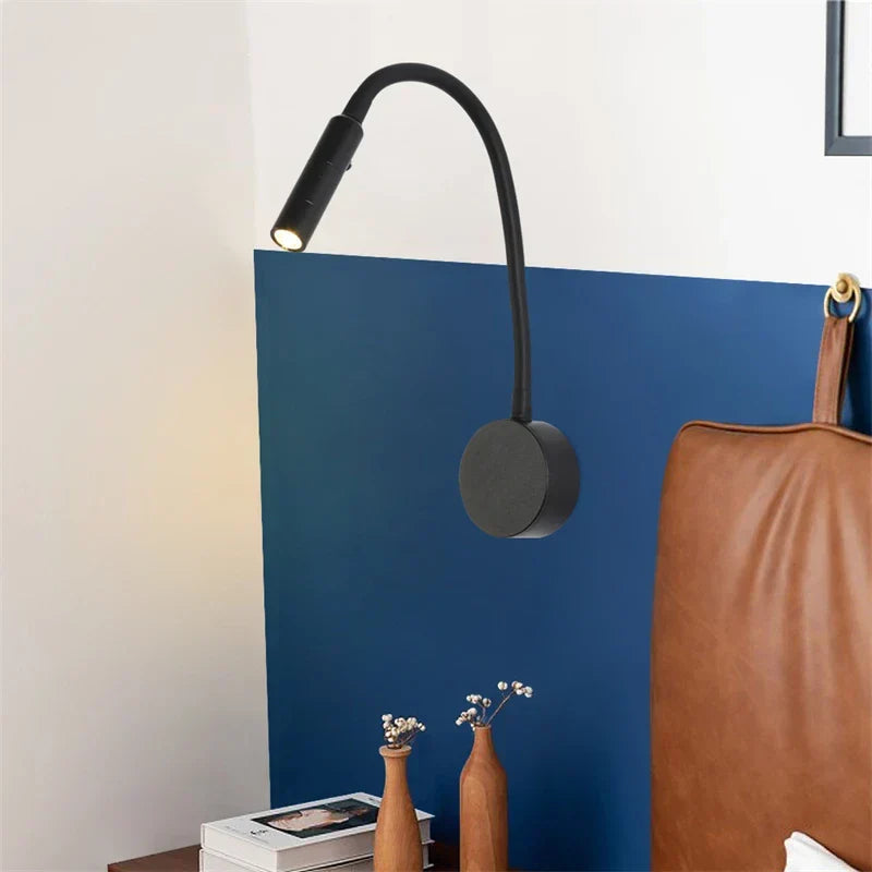 Skanto | Modern Flexible LED Reading Lamp with Switch for Bedroom and Study - 1W/3W