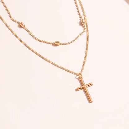 BowLift | Dainty Layered Choker and Cross Necklace