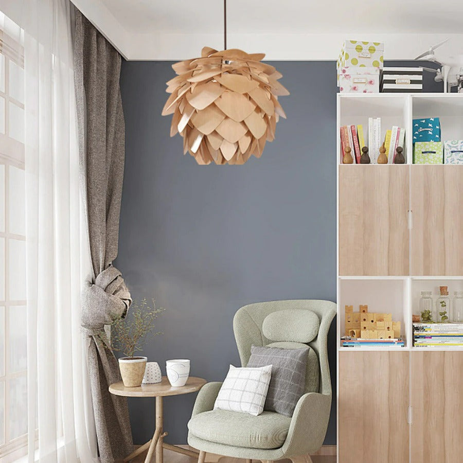 Skanto | Handmade Pinecone Wood Pendant Lamp