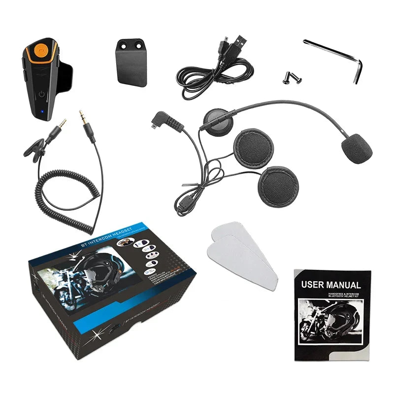 BowLift | Waterproof Bluetooth Motorcycle Intercom with FM & 1000M Range – RoadLink