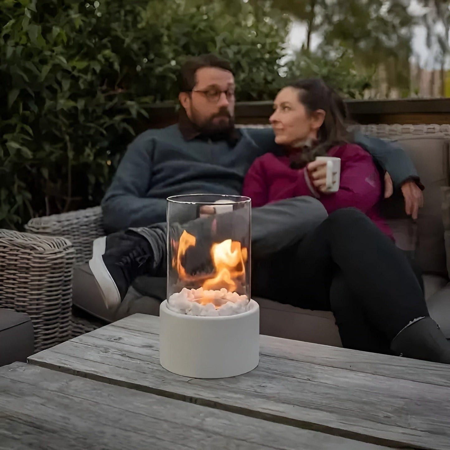 Portable Mini Fire Pit – Decorative Tabletop Fireplace for Patio and Garden | Norvo