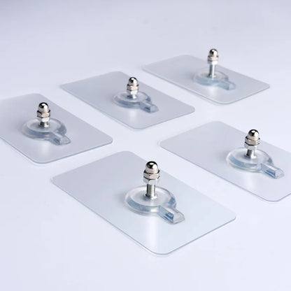 Skanto | Clear Adhesive Wall Hook for Pictures - Screw Hook with Wall Screw Adhesive Tape - Door and Wall Hook