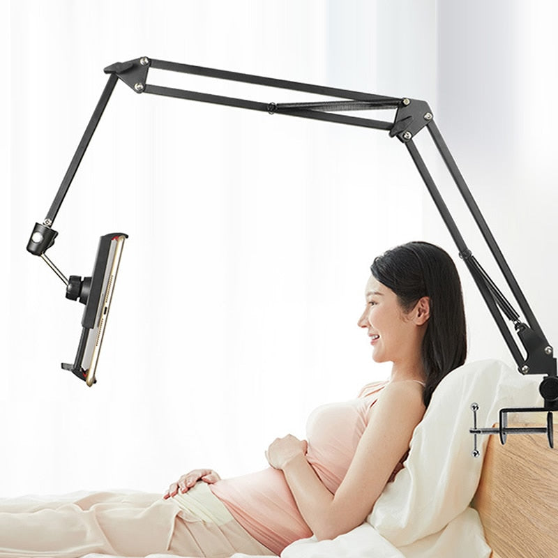 VIvolux | Long Arm Heavy Duty Desk Mount Tablet Holder