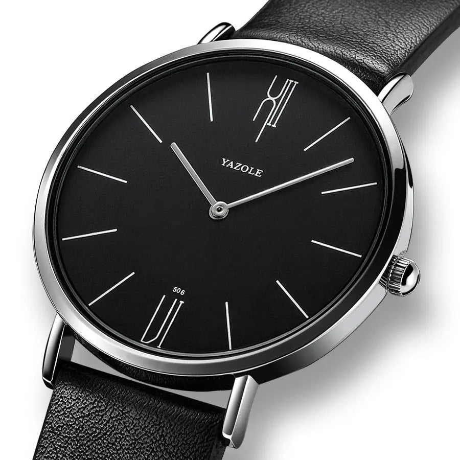 Men's wristwatch in Old Money style, classic and stylish