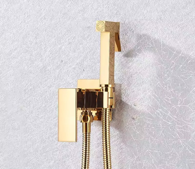 Skanto | Matte Black Bidet Shower Faucet Solid Brass, Hygienic Shower, Hot-Cold Mixer Tap, Muslim Toilet Faucet