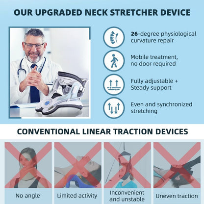 Skanto | Neck Stretcher for Pain Relief - Adjustable Cervical Traction Device Ideal for Neck Strain and Discomfort