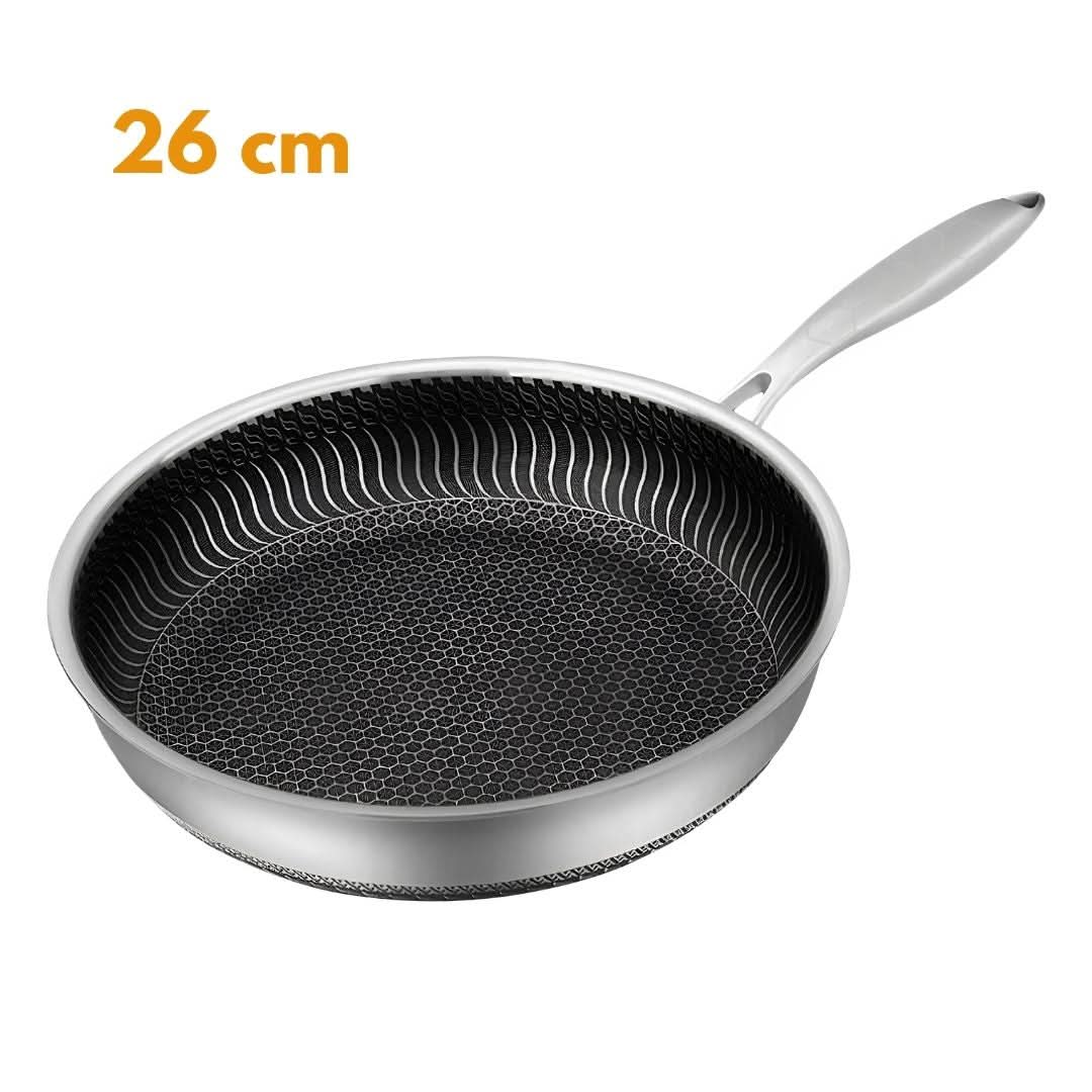 BowLift | Stainless Steel Pan with Non-Stick & Hexa-Design