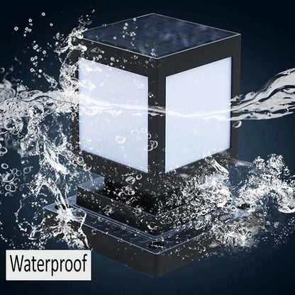 BowLift | Solar LED garden lantern in square design – decorative outdoor lighting for paths and terrace