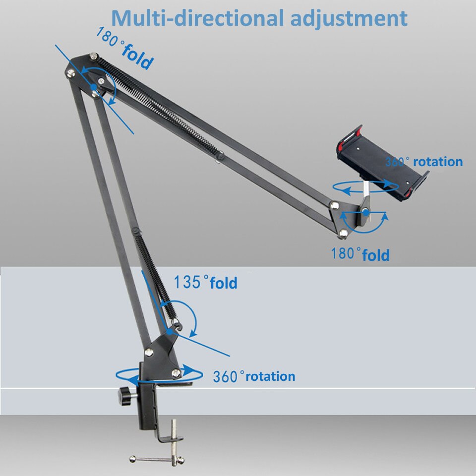 Kalsten | Long Arm Heavy-Duty Desk Mount Tablet Holder