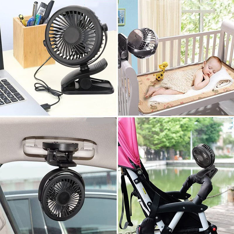 BowLift | Portable Clamp Fan with 360° Rotation – USB & Rechargeable Battery