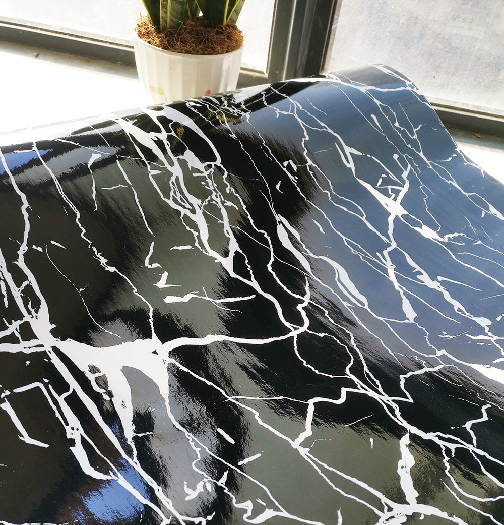 Marble Effect Self-Adhesive Waterproof Wallpaper | Skanto