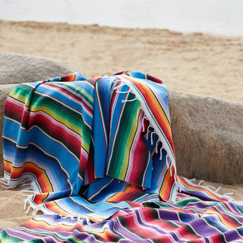 Skanto | Boho Vibrant Mexican Serape Blanket