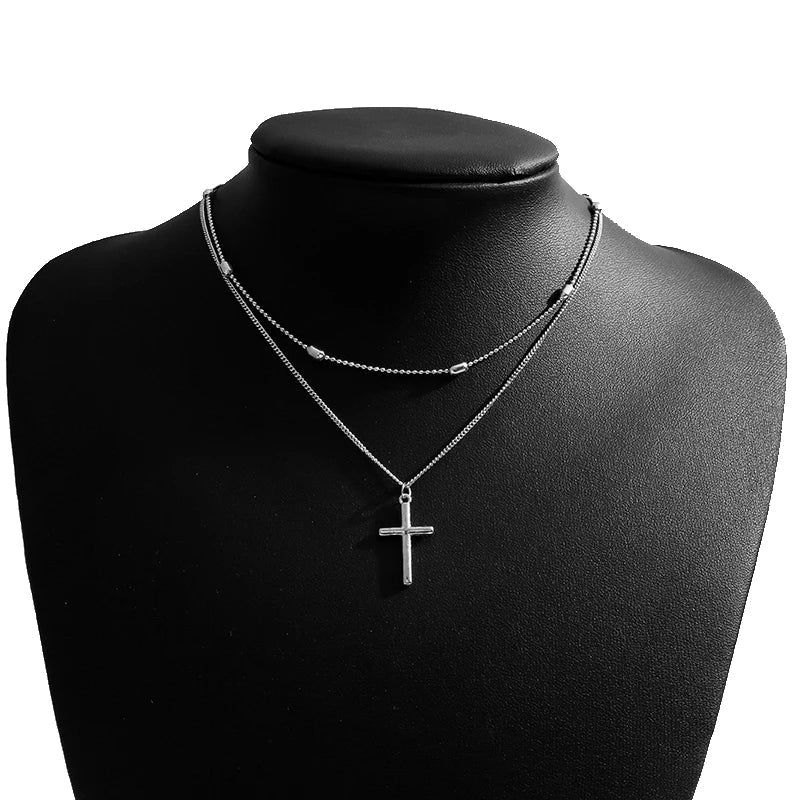 BowLift | Dainty Layered Choker and Cross Necklace