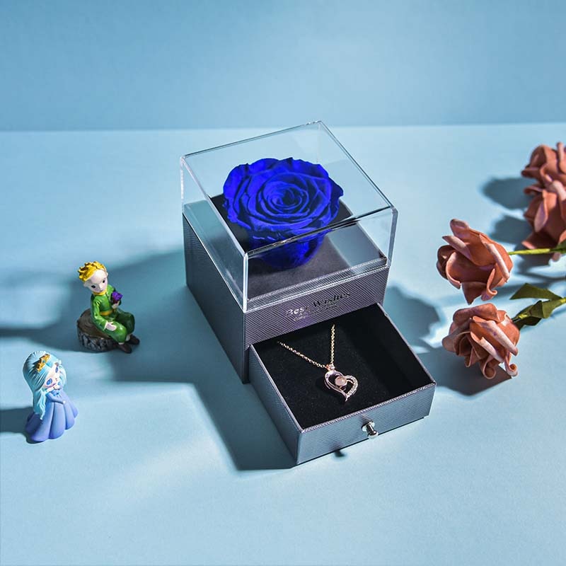 Skanto | Natural Eternal Rose Necklace Jewelry Box