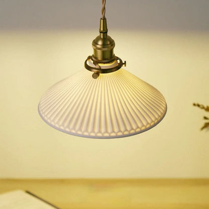 BowLift | Scandinavian White Ceramic Pendant Light