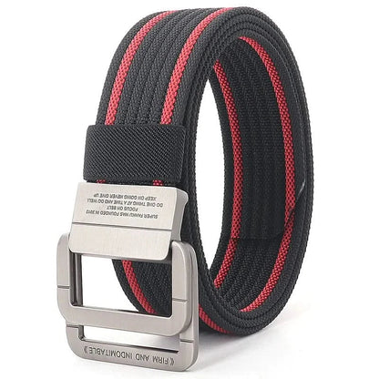 Kalsten | Unisex Canvas Belt – Double Metal Ring Buckle, Adjustable