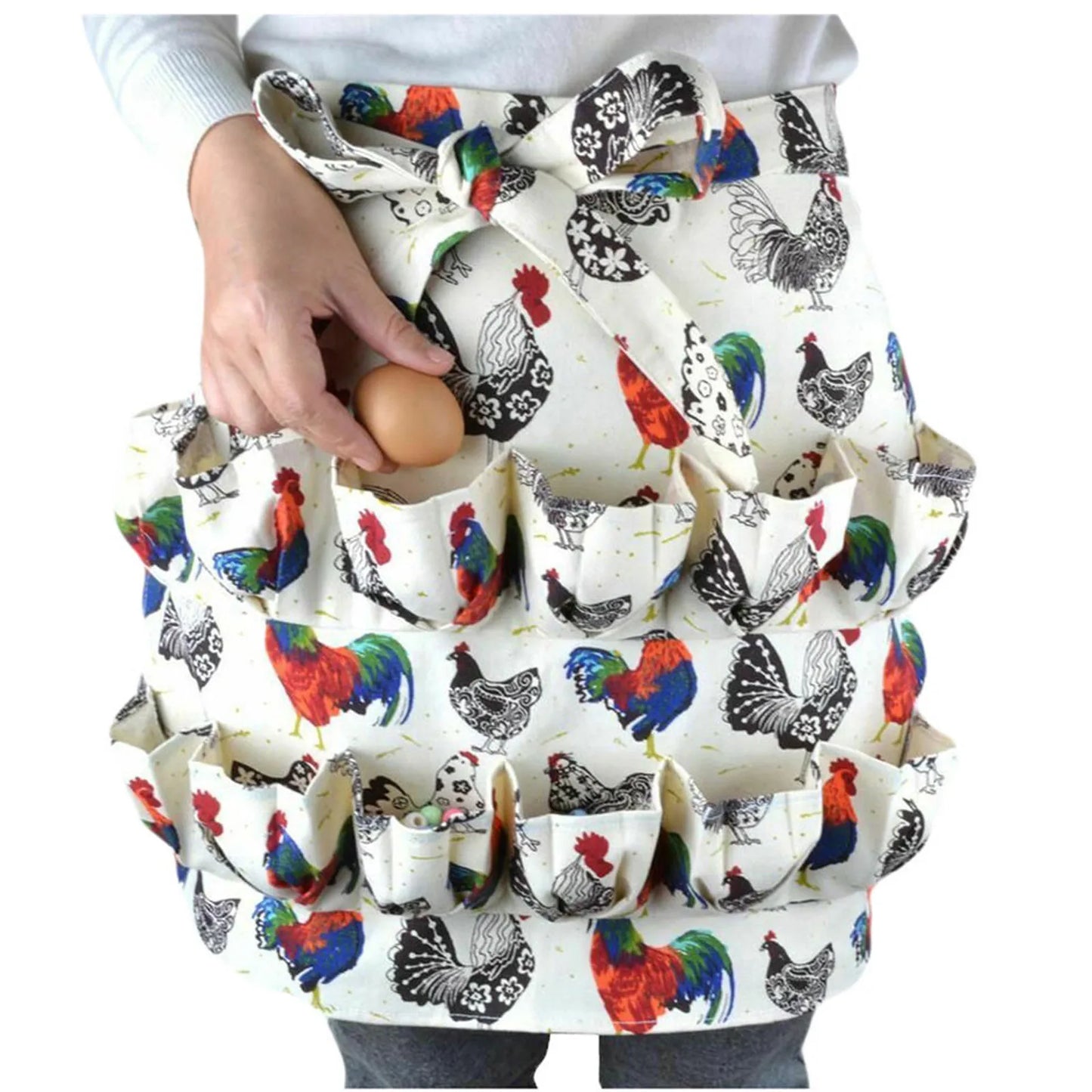 Skanto | Skanto Egg Collecting Harvest Apron - Farm & Garden Apron with Pockets for Chicken, Duck & Goose Eggs