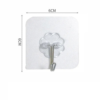 Skanto | Clear Adhesive Wall Hook for Pictures - Screw Hook with Wall Screw Adhesive Tape - Door and Wall Hook