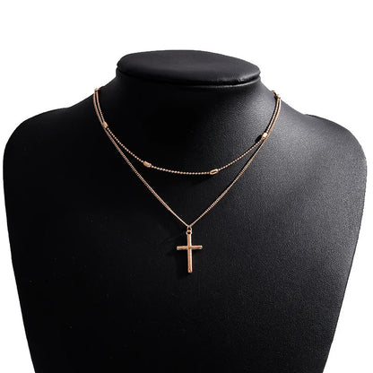 BowLift | Dainty Layered Choker and Cross Necklace
