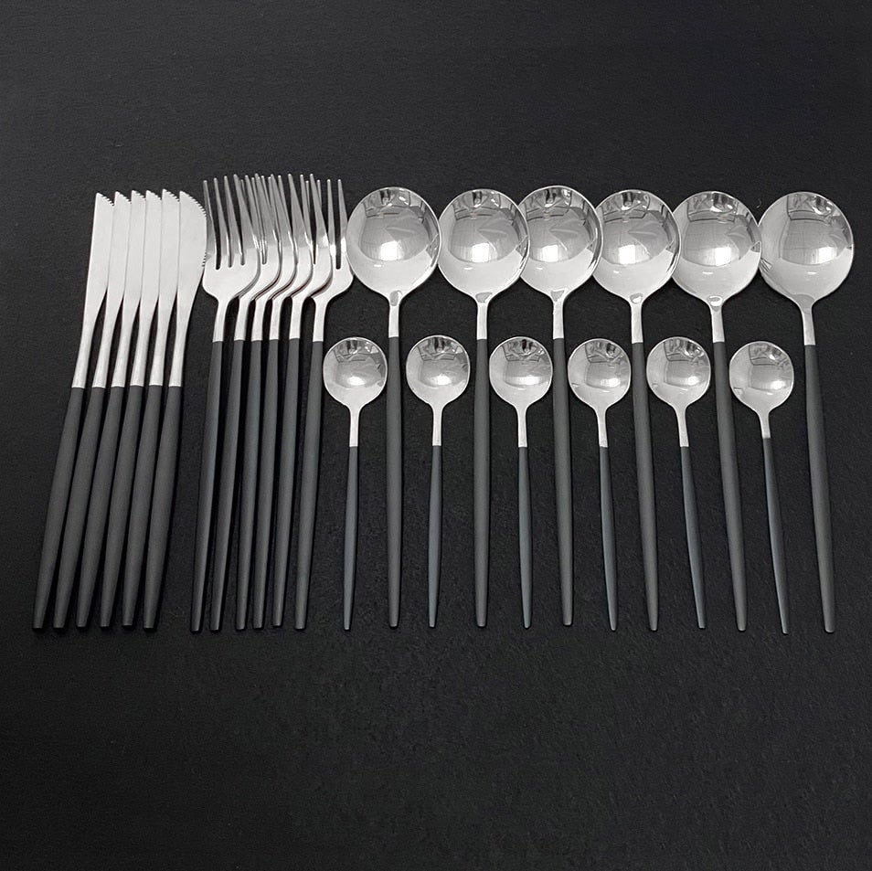Skanto | RoyalGlimmer Gold Cutlery Set - Gold Cutlery Set for a Luxurious Table Setting